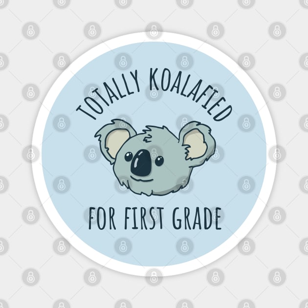 First Grade Back to School Koala Magnet by Huhnerdieb Apparel